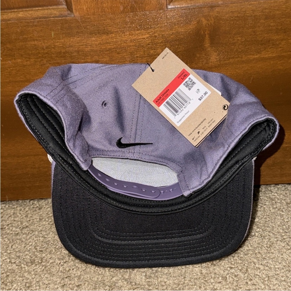 Nike Pro Structured Futura Golf Rope Hat Cap L/XL Purple Dri Fit Center Swoosh - Picture 4 of 5